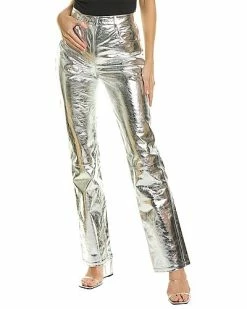 Helmut Lang Mirror Silver Curvy Bootcut Jean Women