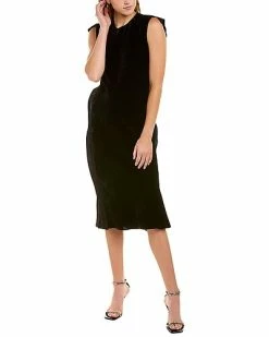 Helmut Lang Velvet Silk-Blend Slip Dress Women