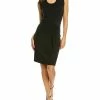 Helmut Lang Pleated Jersey Sheath Dress Women