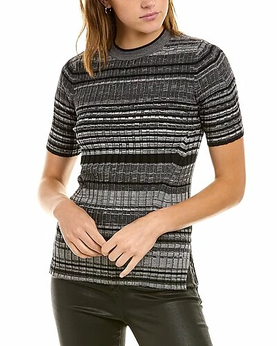 Helmut Lang Ribbed Wool-Blend Sweater Women 1 Helmut Lang Ribbed Wool-Blend Sweater Women