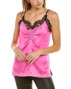 Helmut Lang Lace Slip Double Silk Top Women