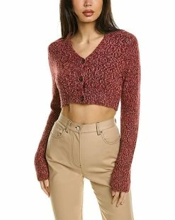 Helmut Lang Mouline Wool & Cashmere-Blend Cardigan Women