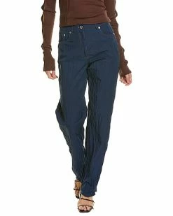 Helmut Lang Crinkled Indigo Straight Jean Women