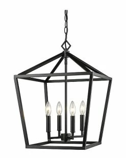 Millennium Lighting Black 4-Light Outdoor Pendant Home