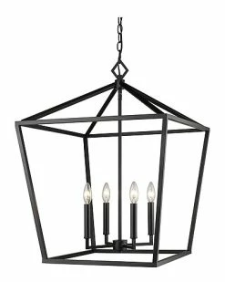 Millennium Lighting Black 4-Light Outdoor Pendant Home