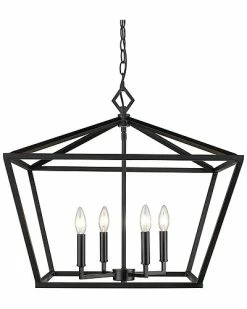 Millennium Lighting Black 4-Light Outdoor Pendant Home