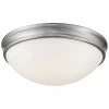 Millennium Lighting Nickel 3-Light Flush Mount Home