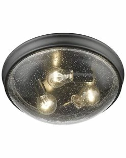 Millennium Lighting Black 3-Light Flush Mount Home