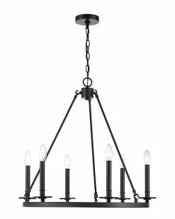 Millennium Lighting Florence Black 6-Light Chandelier Home
