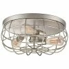 Millennium Lighting Neo-Industrial Nickel 3-Light Flush Mount Home