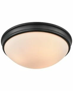 Millennium Lighting Black 3-Light Flush Mount Home