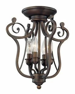 Millennium Lighting Chateau Bronze 4-Light Flush Mount Home