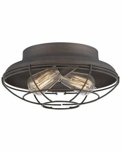 Millennium Lighting Neo-Industrial Bronze 2-Light Flush Mount Home