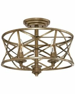 Millennium Lighting Lakewood Gold 3-Light Flush Mount Home