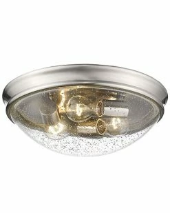 Millennium Lighting Nickel 3-Light Flush Mount Home