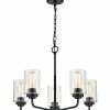 Millennium Lighting Moven Black 5-Light Chandelier Home