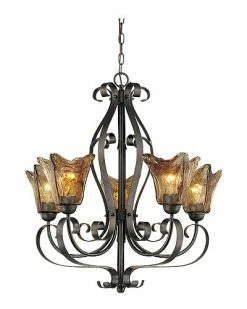 Millennium Lighting Chatsworth Gold 5-Light Chandelier Home