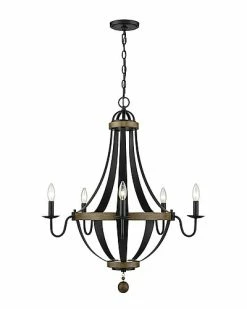 Millennium Lighting Ellijay Black 5-Light Chandelier Home