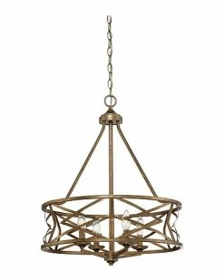 Millennium Lighting Lakewood Gold 4-Light Chandelier Home
