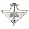 Millennium Lighting Natalie Nickel 3-Light Flush Mount Home