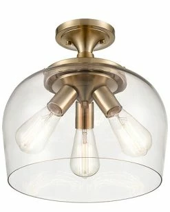 Millennium Lighting Ashford Gold 3-Light Flush Mount Home