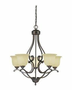 Millennium Lighting Courtney Lakes Bronze 5-Light Chandelier Home