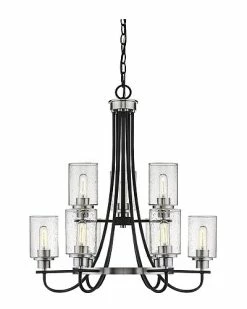 Millennium Lighting Clifton Black 9-Light Chandelier Home