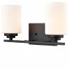 Millennium Lighting Durham Black 2-Light Vanity Home