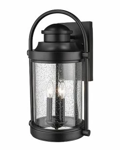 Millennium Lighting Livingston Black Outdoor 3-Light Sconce Home