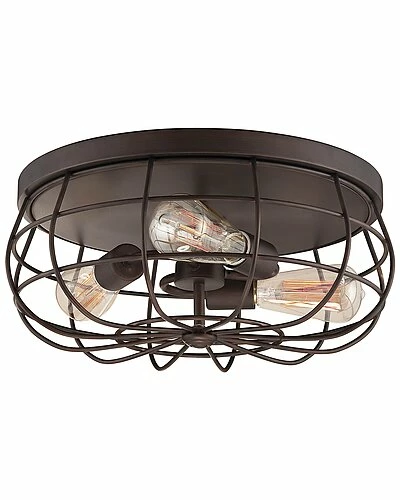 Millennium Lighting Neo-Industrial Bronze 3-Light Flush Mount Home 1 Millennium Lighting Neo-Industrial Bronze 3-Light Flush Mount Home